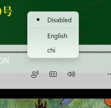 Subtitles Menu
